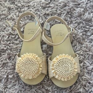 Janie and Jack Kids Sandals - Tan and Cream